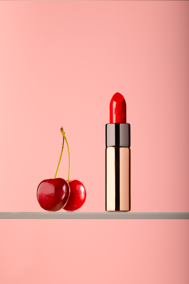 Lipstick and cherry